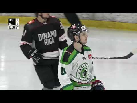 Optibet Hokeja līga. Dinamo Rīga -  Kaunas City. Spēles labākie momenti. (02.03.2023.)