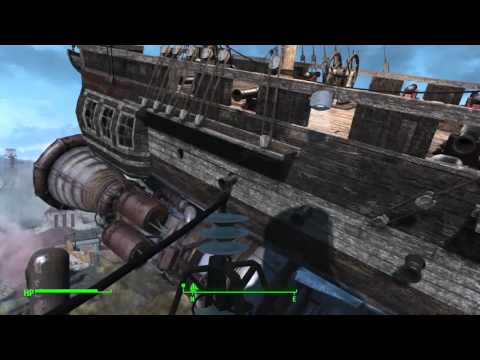 Flying pirate ship in Fallout 4