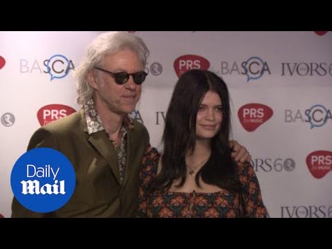Sir Bob Geldof and Pixie arrive at the Ivor Novello Awards - Daily Mail