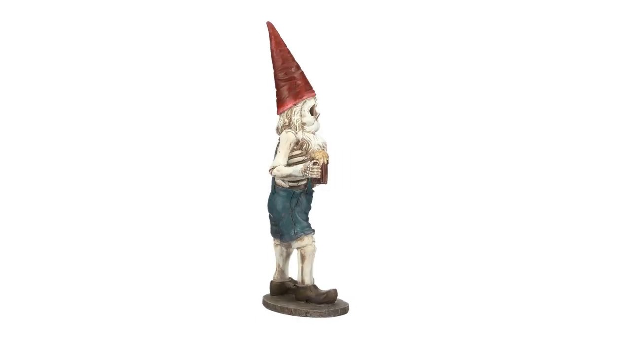 Hans the Bavarian Oktoberfest Skeleton Gnome Statue Video
