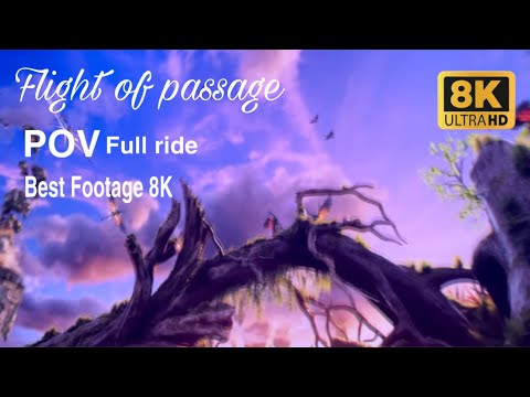 Flight of passage, full ride POV at Pandora: world of Avatar 2022. Best Footage 8K
