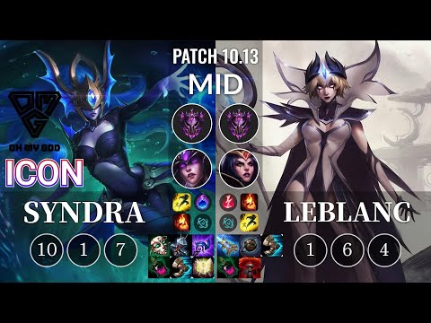 OMG icon Syndra vs LeBlanc Mid - KR Patch 10.13