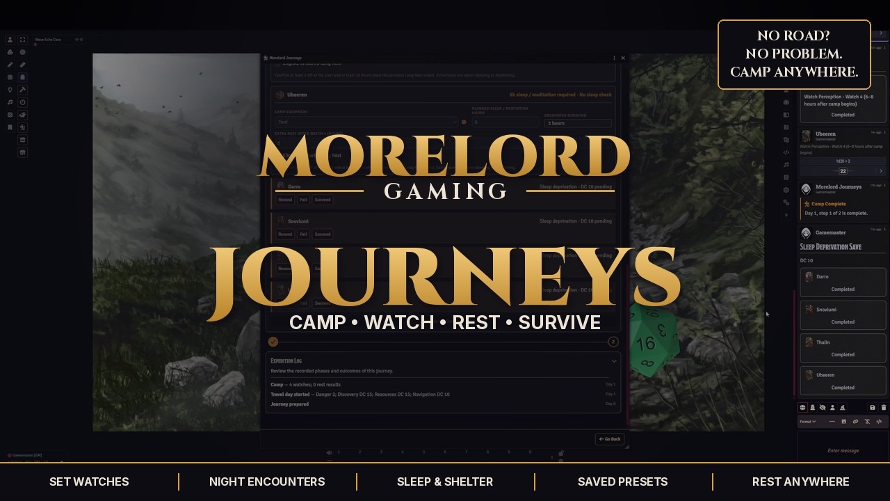 Making camp anywhere with Morelord Journeys
