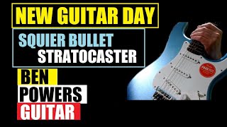 Video thumbnail for NEW GUITAR DAY!! Unboxing & Review!!  Limited Edition Lake Placid Blue Squier Bullet Strat!! by Ben Powers Guitar