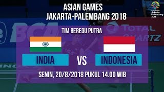 Live Streaming Badminton Asian Games 2018, Tim Putra Indonesia Vs India Pukul 14.00 WIB