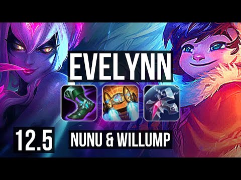 EVELYNN vs NUNU & WILLUMP (JNG) | 15/1/6, 71% winrate, Legendary | NA Master | 12.5