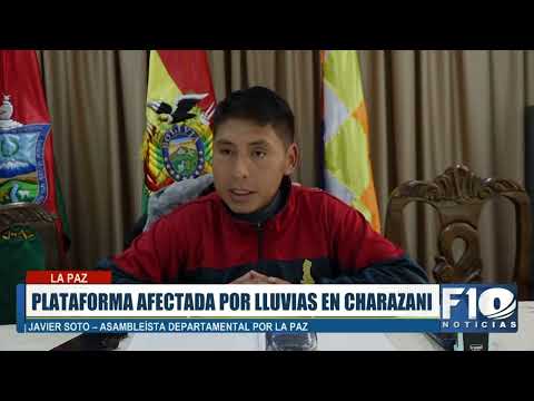 Lluvias afectó a plataforma en Charazani, provincia Loayza. Piden al SEDCAM limpiar caminos