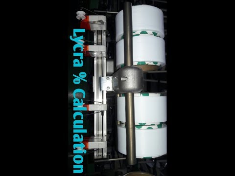 Part of a video titled LYCRA PERCENTAGE ll TEXTILE CALCULATION - YouTube