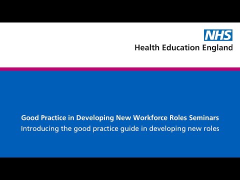 Introducing the good practice guide in developing new roles