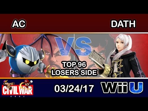 2GGC: Civil War - LooK | AC (Meta Knight) Vs. Dath (Robin) Top 96 Losers Side - Smash Wii U