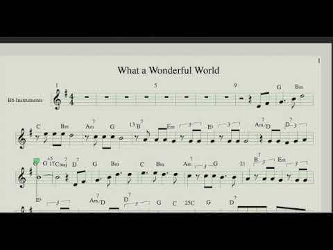 What a wonderful world / Backing track /For Bb instruments