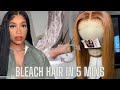 How To Bleach Your Wigs FAST From Black Hair In 5 Mins WATERCOLOR Celebrity Hairstylist Secrets