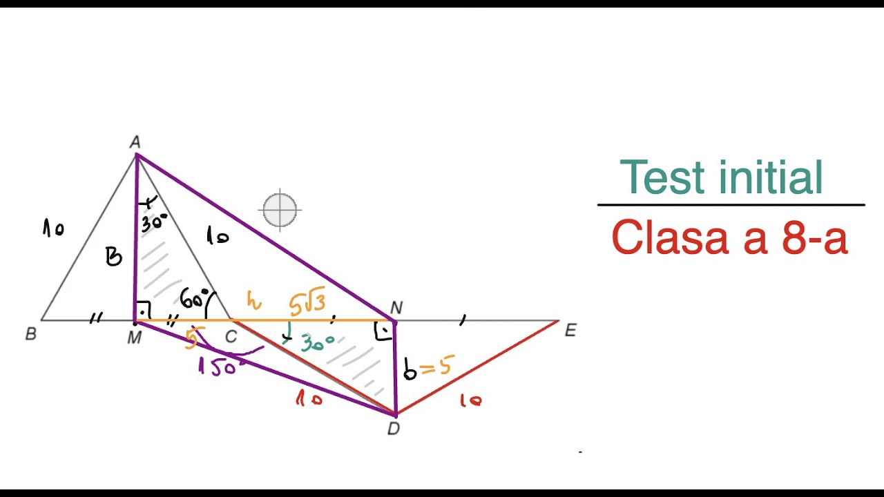 Test initial - Matematica - Clasa a 8-a