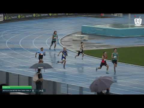 Boys U13 200m Timed Final 4: 2021 Commonwealth Bank State Track and Field Championships // LAVicTV
