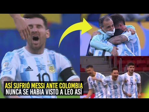 ASÍ FUE EL SUFRIMIENTO DE MESSI NUNCA ANTES VISTO FRENTE COLOMBIA LLANTO FURIA DESAHOGO ¿QUÉ PASÓ?