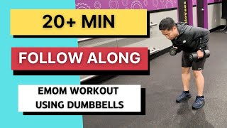 Planet Fitness 20 Min Beginner EMOM Workout Using Dumbbells (FOLLOW-ALONG!)