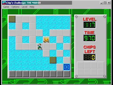 Chip's Challenge 1 Level 117 (The Marsh) - 942 seconds