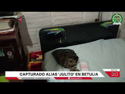 Fue capturado en Betulia, suroeste de Antioquia, "Alias Julito", cabecilla de la banda 20 de Julio