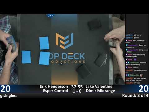 Wednesday Night Standard (5/8/19) Erik Henderson (Esper Control) vs. Jake Valentine (Dimir Midrange)