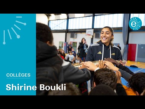 La championne olympique Shirine Boukli rencontre des collégiens