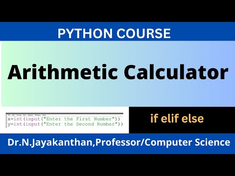 Python Program Create A Simple Arithmetic Calculator Using If Elif Else
