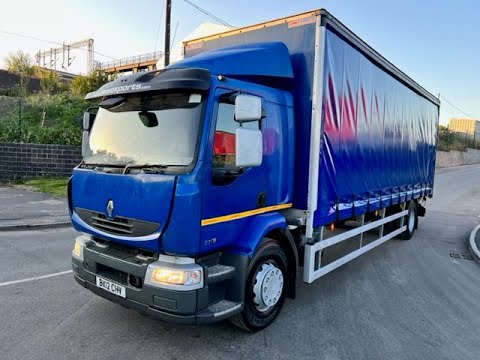 BX12 CHV - Renault Midlum 270 Sleeper Cab Curtainsider | Law Truck Centre UK