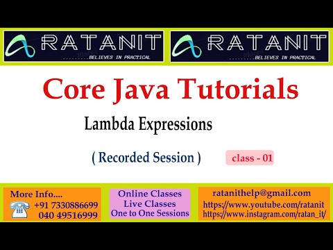 Core Java Tutorials Lambda Expressions By Mr Ratan Class 01