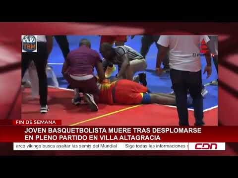 Joven basquebolista muere tras desplomarse en pleno partido en Villa Altagracia