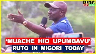 Download lagu Ruto ANGRY speech today in Migori - Listen what he told Gachagua & Kalonzo Junet Mohamed Tournament mp3