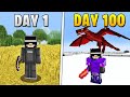 I Survived 100 Days In HARDCORE RLCraft