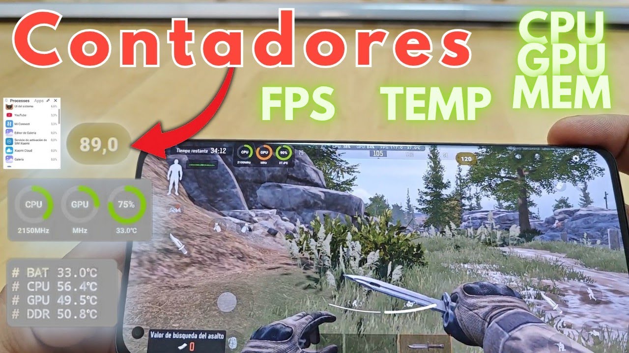 CÓMO VER FPS, CPU y TEMPERATURA 🌡️ en CUALQUIER Android ¡Fácil, SIN ROOT (2025)