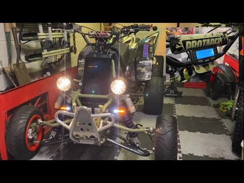 Yamaha Banshee is running, 392 Athena build, road legal kit AC to DC conversion Part 4