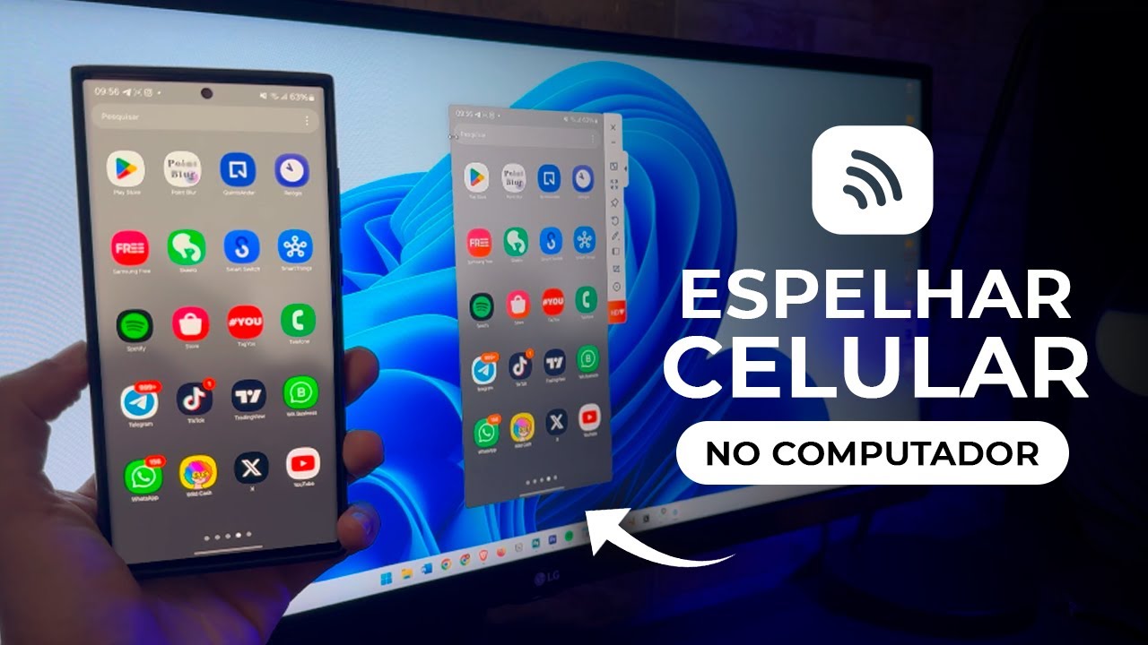 Como ESPELHAR a TELA do CELULAR ANDROID no PC(computador) ou NOTEBOOK!