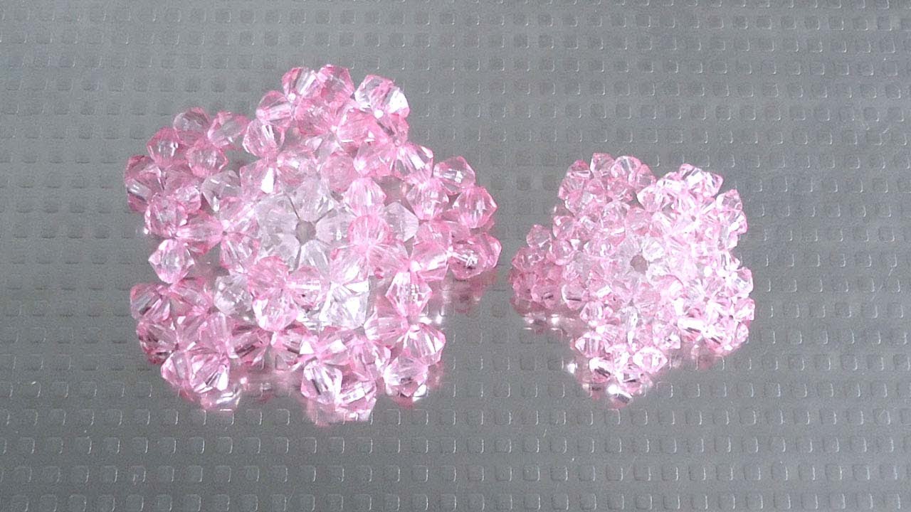 桜の作り方 Cherry Blossom, How to make beaded 【わんこビーズ r151】