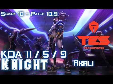 TES Knight AKALI vs ZOE Mid - Patch 10.9 KR Ranked