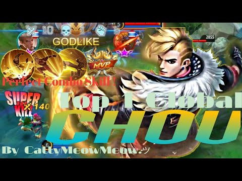 Chou The Perfect combo Skills and Timings ! [ Top 1 Global Chou by CattyMeowMeow.ツ ] - MLBB