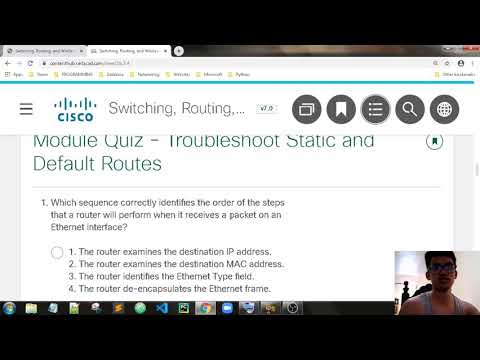 SRWE Review | Chapter 16 - Troubleshoot Static and Default Routes Quizzes