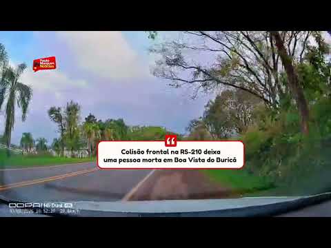 Colisão frontal na RS-210 deixa uma pessoa morta em Boa Vista do Buricá