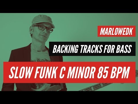 Funky backing track for bass in Cm, 85 bpm
