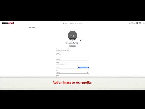 Espace Virtude - como mudar meu perfil