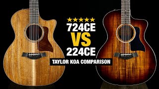 Video thumbnail for Taylor 724ce vs 224ce - Koa Guitar Comparison by Acoustic Letter