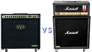 Video thumbnail for EVH 5150 III EL34 50 Watt vs Marshall JCM 800 2203 w/ Hot Mod V2 by Hollywood Rare Guitars