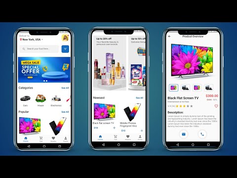 Online E-Commerce App UI Design In Flutter - Flutter UI Design Tutorial