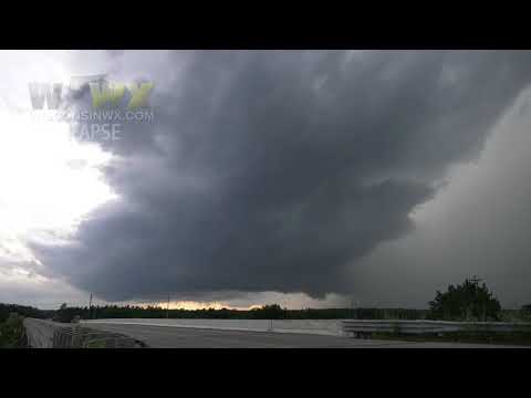 Developing Supercell Timelapse - Stevens Point, WI - 7/12/2017