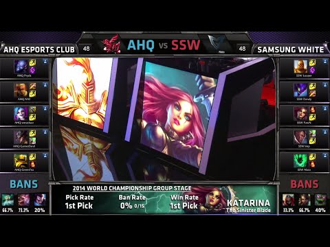 ahq e-Sports vs Samsung White | Game 2 Group A S4 LOL World Championship 2014 Day 3 | AHQ vs SSW