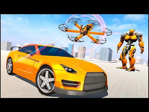 Drone Robot Car Transformation Battle City #2 - Android Gameplay FHD