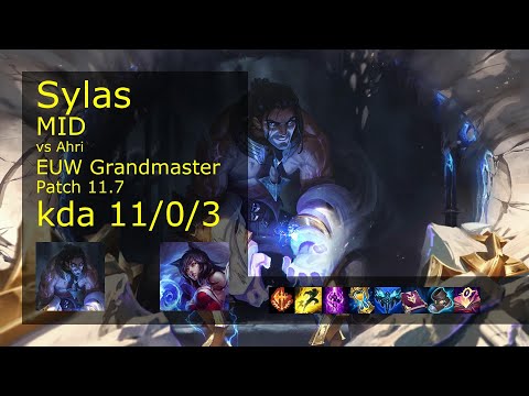 Sylas Mid vs Ahri - EUW Grandmaster 11/0/3 Patch 11.7 Gameplay