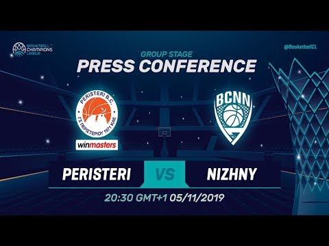Peristeri winmasters v Nizhny Novgorod - Press Conference - Basketball Champions League 2019-20