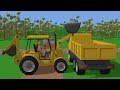 Truck and Mini Excavator with Hydraulic Hammer | Street and Construction Vehicles for Baby