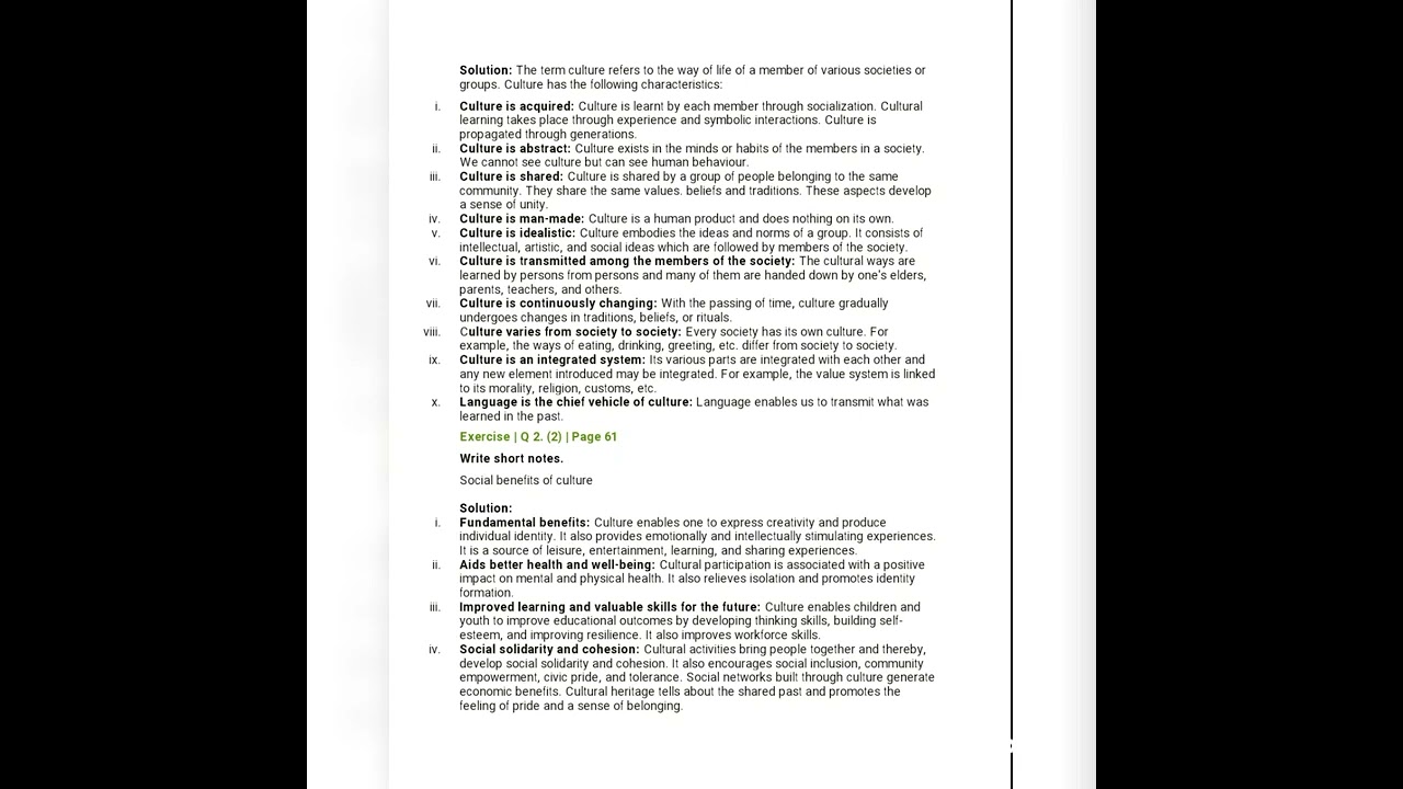 class 11 Sociology chapter 5 culture Maharashtra board